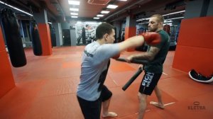 Тренировка с нудлами (координационные палки) в боксе с Андреем Басыниным. Урок 4