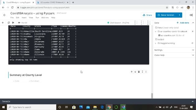 Analysing Covid19 Dataset using Pyspark - Part2 (Group By & Aggregation) смотреть онлайн