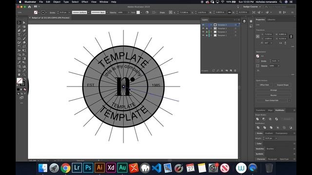 Video 10/25 - Making Badge Number 3 - Badge / Sticker Template Design With Adobe Illustrator смотреть онлайн