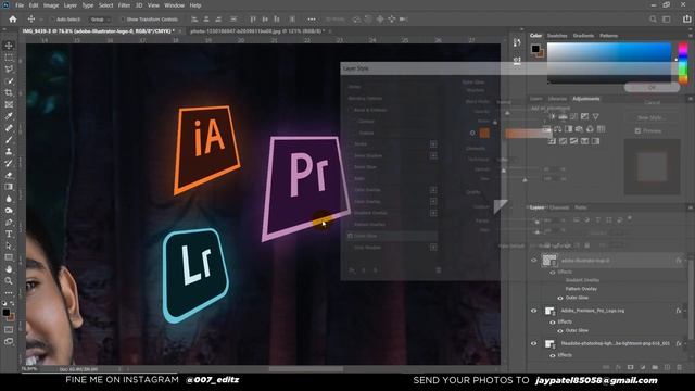 Photoshop Manipulation - Glowing Social Media Icon | Creative Photo Manipulation смотреть онлайн