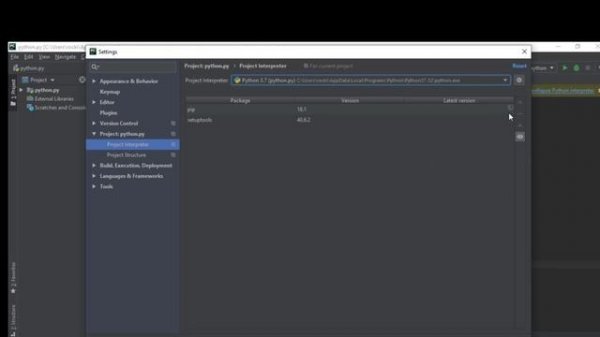 [Solved] python interpreter configured for the project' in Pycharm 2021