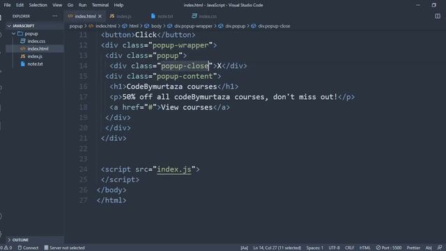 How to make a pop-up page using html CSS and JavaScript смотреть онлайн