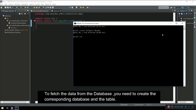 Java Tutorial - Simple JDBC Connectivity Using Singleton Pattern for Beginners | Eclipse IDE смотреть онлайн