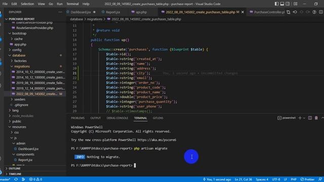 fix nothing to migrate error in laravel php artisan migrate смотреть онлайн
