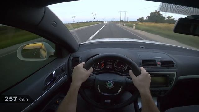 Максимальная скорость OCTAVIA RS | TopSpeed POV
