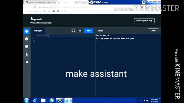 print Hello World program using python|get output input|coding смотреть онлайн