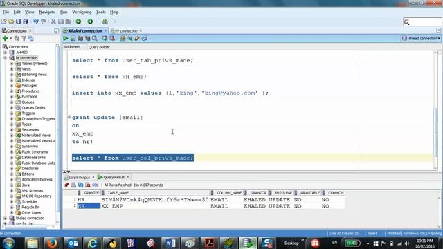 103- Oracle SQL 12c: Controlling User Access part 6/عملي смотреть онлайн