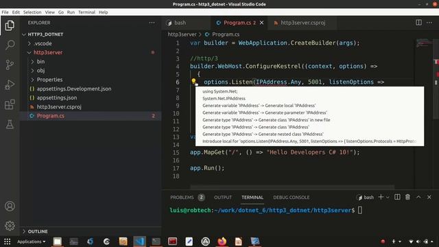HTTP/3 + NET 6.0 | Ubuntu смотреть онлайн