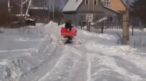 Самодельный снегоход из Муравья