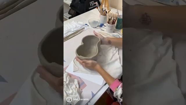 Ваза из глины своими руками #глина смотреть онлайн