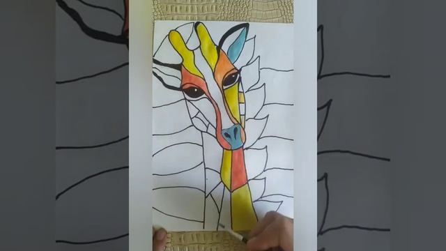 Как нарисовать жирафика. Мастер класс поэтапно. смотреть онлайн