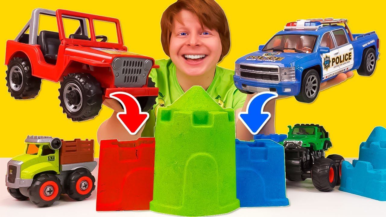 Видео для детей Моя Песочница - Определяем любимый цвет! Развивающие игрушки и куличики из песка смотреть онлайн