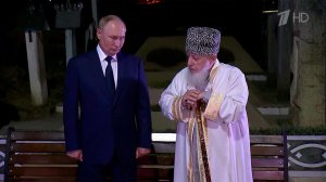 Владимир Путин вечером прибыл в Чеченскую республику и направился в село Ахмат-Юрт