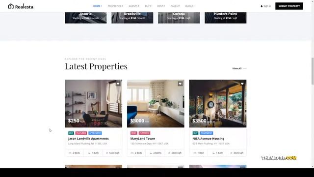 Realesta - Property Sales and Rental WordPress Theme real estate frontend submission Website Builde смотреть онлайн