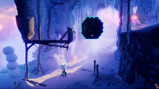 Trine 4 Кошмарный принц прохождение на геймпаде часть 1 Зима - ляпота смотреть онлайн
