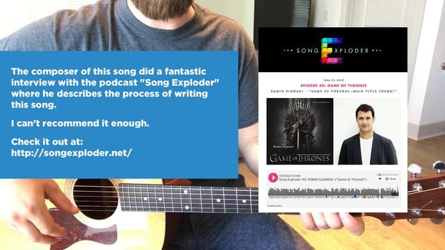 🎸 "Game of Thrones" easy guitar lesson (theme song) - no capo, chords & intro tabs смотреть онлайн