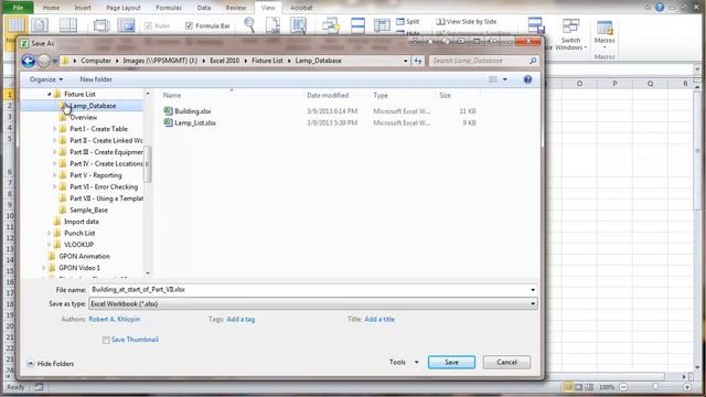 MS Excel 2010 Create Equipment Data Base Part VII - Using a Template смотреть онлайн