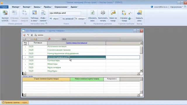 Правила замены наименований товаров, групп смотреть онлайн