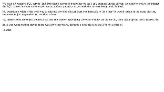 DevOps & SysAdmins: Move clustered SQL from one network to another смотреть онлайн