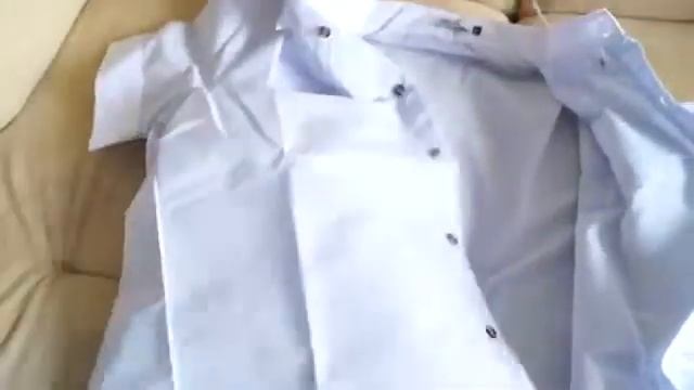 Мужская рубашка с коротким рукавом голубого цвета