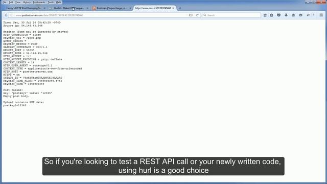 Test POST request with Postman and hurl смотреть онлайн