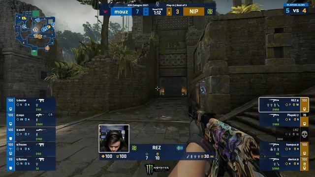 CS:GO - Ninjas in Pyjamas vs. mousesports [Ancient] Map 2 - IEM Cologne 2021 - Play-In смотреть онлайн