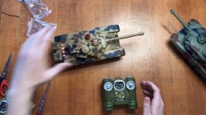 Танковый бой. Танки с пультом на радиоуправлении со светом и звуком | Паровые танки. Обзор