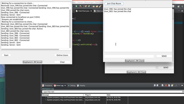 Java Multi threaded IM program смотреть онлайн