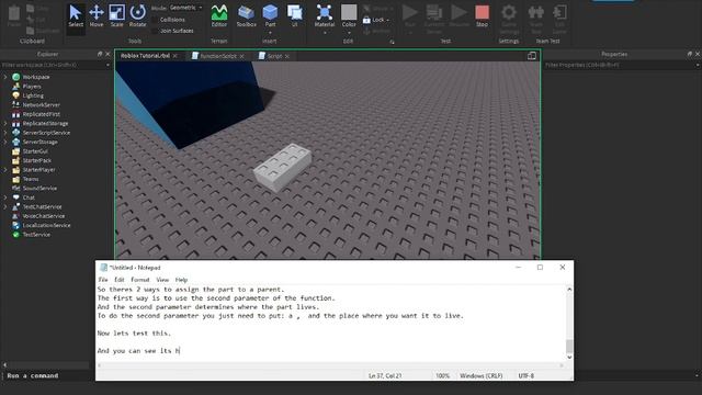 Instances - Roblox Studio Beginners Tutorial #7 смотреть онлайн