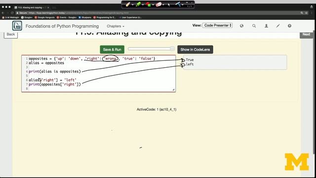 Aliasing and Copying with Dictionaries - Python Functions, Files, and Dictionaries смотреть онлайн