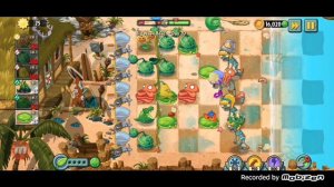 Растения Против Зомби 2 пляж большой волны, уровень 20 ( Plants vs Zombies 2 Big Wave Beach Day 20)