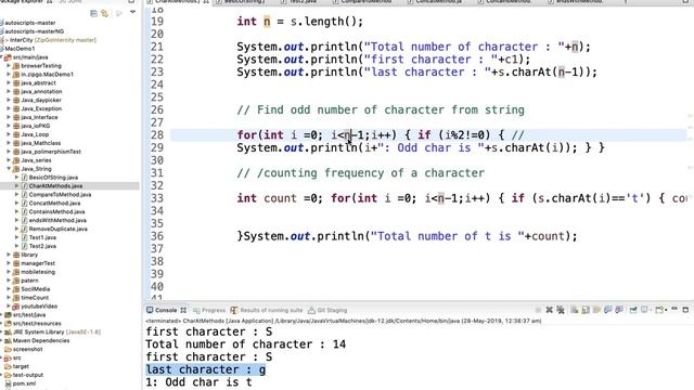 #1.StringMethods CharAt, CompareTo(). смотреть онлайн