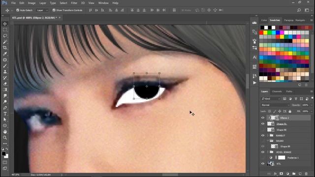 Lalisa Manoban BLACKPINK - Vector / Vexel Art Photoshop (Time Lapse) смотреть онлайн