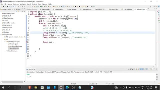 Project Euler #1: Multiples of 3 and 5 #java #Hackerrank #programming смотреть онлайн