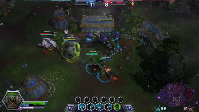Heroes of the Storm Gameplay - Stitches Build Easy HP (HotS Quick Match) смотреть онлайн