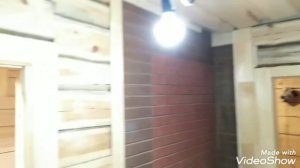 Кирпичная печка в бане. Обзор отделанной бани.