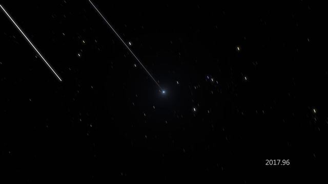 Анимация пролета Оумуамуа через Солнечную систему смотреть онлайн