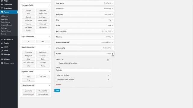 AffiliateWP - Affiliate Forms for Ninja Forms Demo смотреть онлайн