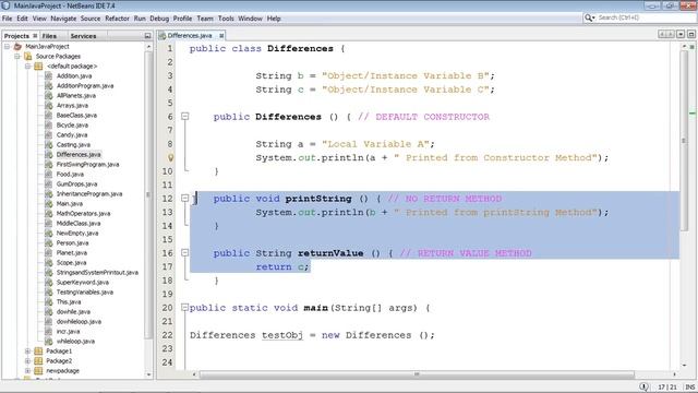 Java Tutorial for Beginners - 24 - Differences between a constructor and a method смотреть онлайн