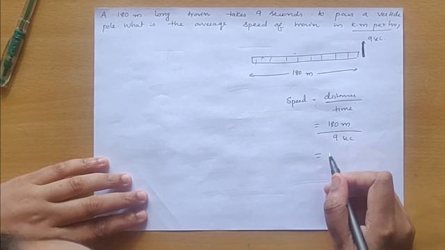 180m long train takes 9sec to pass a vertical pole. What is the average speed of the train in km/hr смотреть онлайн