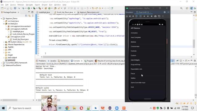 How to Scroll down up an Element in Appium | Android scroll | appium mobile tutorials for beginners смотреть онлайн