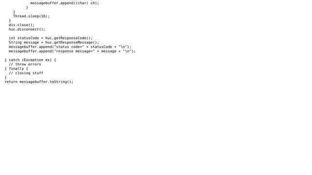 Code Review: Writing to an HttpURLConnection in a loop смотреть онлайн
