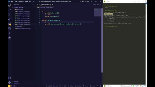Python Exception Handling: How to Handle Errors in Your Code ? смотреть онлайн