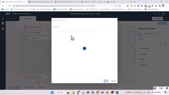 Demo import data into SAP RAP from excel file with SAP build process automation. смотреть онлайн