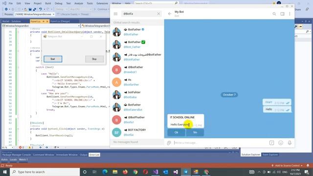 C# Windows Form - Telegram Bot [Send Message, Edit Message, Button] смотреть онлайн
