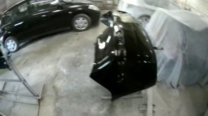 Ниссан тиида. Ремонт бампера и крышки багажника