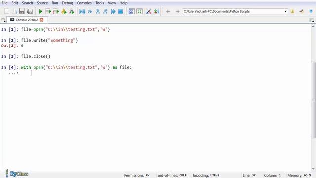 Creating and opening files easy using the "with" method смотреть онлайн
