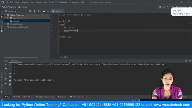 Python Program To Find Sum Of Elements In A List | Python Programming #6 смотреть онлайн