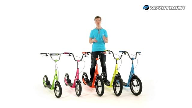 Внедорожные самокаты Novatrack STAMP неоновые расцветки 2018 года