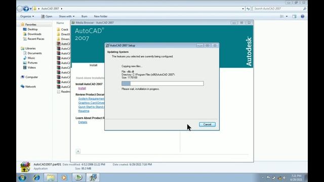 Autocad 2007 32&64 Bit Full install смотреть онлайн